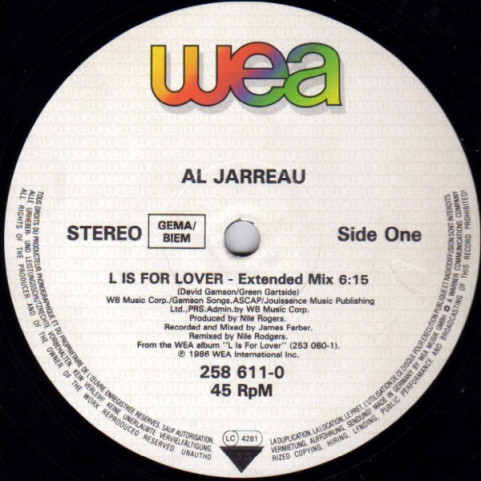 Al Jarreau - L Is For Lover (1986) [12"]