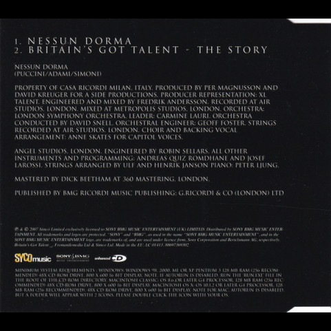Paul Potts (2) - Nessun Dorma (2007) [1CD]