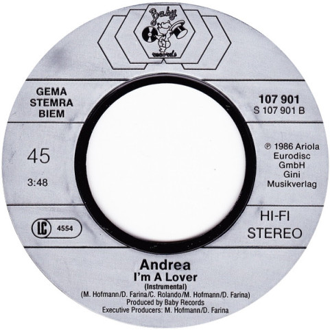 Andrea (4) - I'm A Lover (1986) [7"]