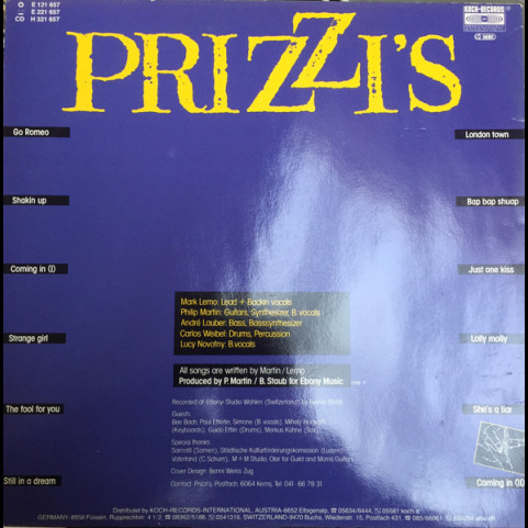 Prizzi's - Coming In  (1986) [1LP]