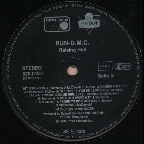 Run-DMC - Raising Hell (1986) [1LP]