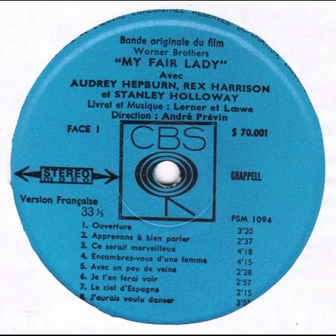 Various - My Fair Lady [1LP]