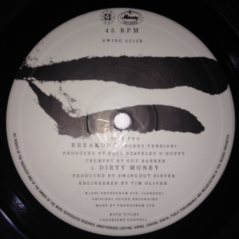 Swing Out Sister - Breakout (1986) [12"]