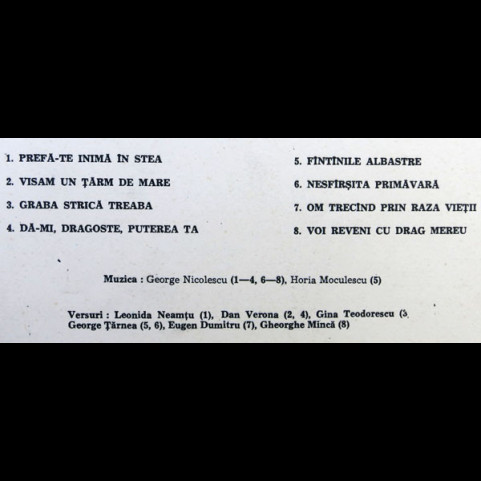 George Nicolescu - Prefă-te, Inimă, În Stea (1989) [1LP]