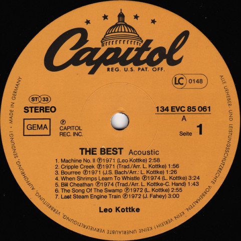 Leo Kottke - The Best (1978) [2LP]