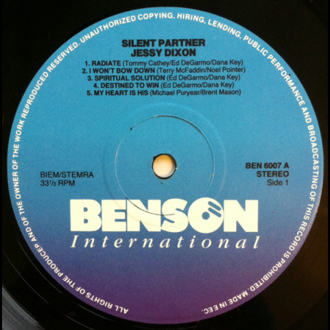 Jessy Dixon - Silent Partner (1985) [1LP]