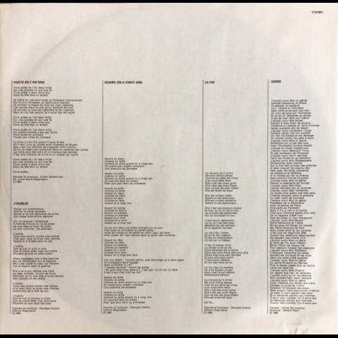 Georges Chelon - Poète En L'An 2000 (1983) [1LP]