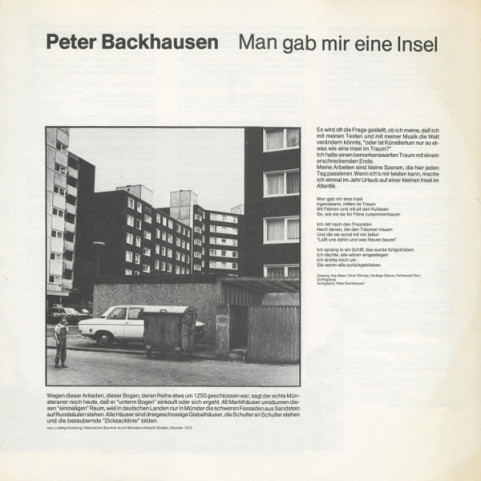 Peter Backhausen - Man Gab Mir Eine Insel (1981) [1LP]