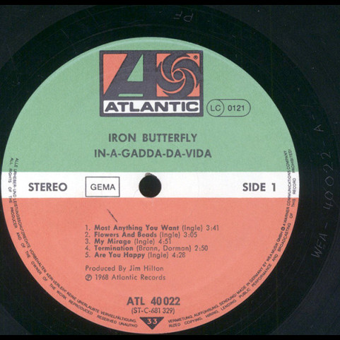 Iron Butterfly - In-A-Gadda-Da-Vida [1LP]