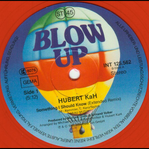 Hubert KaH - Something I Should Know (Extended Remix) (1986) [12"]