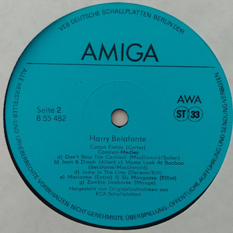 Harry Belafonte - Harry Belafonte (1985) [1LP]