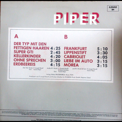 Thomas Piper (2) - Ohne Sprechen (1983) [1LP]