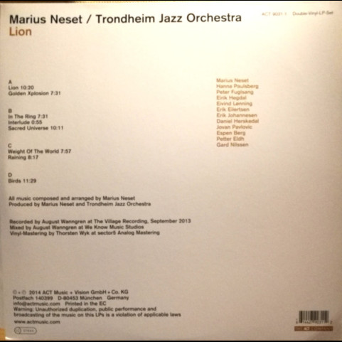 Marius Neset / Trondheim Jazz Orchestra - Lion (2014) [2LP] 180g