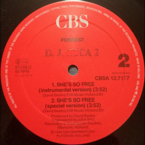 Forrest - She's So Free (Extended Version) (1986) [12"]