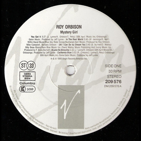 Roy Orbison - Mystery Girl (1989) [1LP]