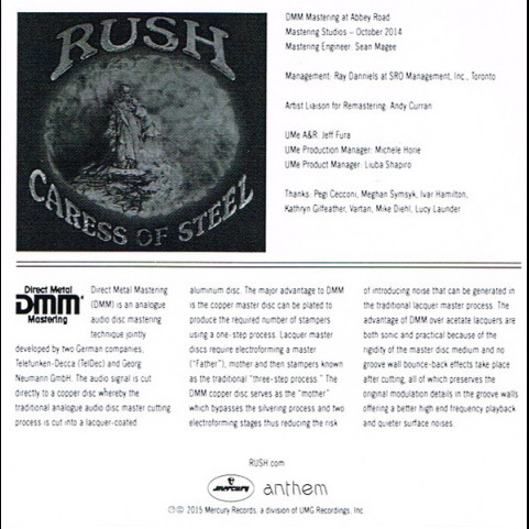 Rush - Caress Of Steel (2015) [1LP]