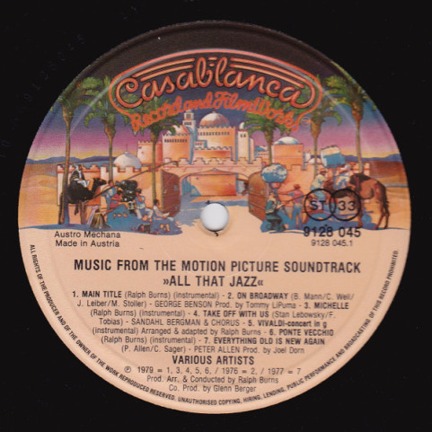 Various - All That Jazz - Music From The Original Motion Picture Soundtrack (Hinter Dem Rampenlicht) (1979) [1LP]