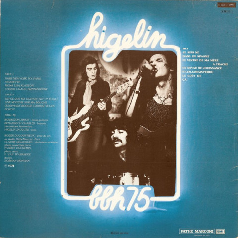 Jacques Higelin - BBH 75 (1978) [1LP]