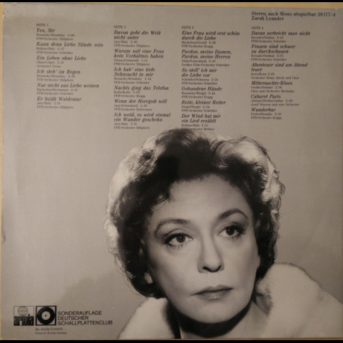 Zarah Leander - Ich Weiß, Es Wird Einmal Ein Wunder Geschehn (1977) [2LP]