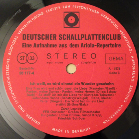 Zarah Leander - Ich Weiß, Es Wird Einmal Ein Wunder Geschehn (1977) [2LP]