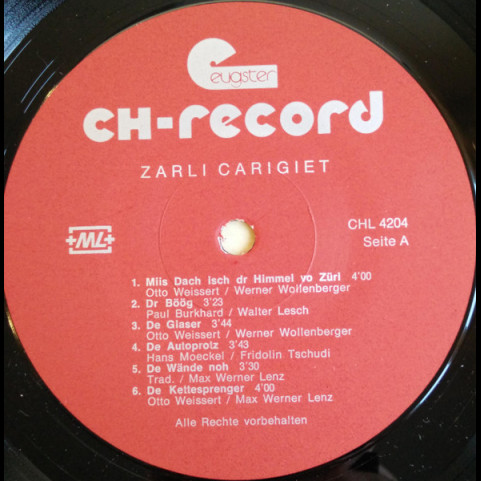 Zarli Carigiet - Zarli Carigiet (1975) [1LP]