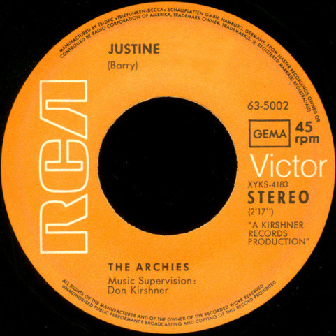 Archies, The - Jingle Jangle (1970) [7"]