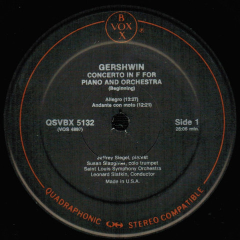 George Gershwin, Saint Louis Symphony Orchestra, Leonard Slatkin, Jeffrey Siegel - All The Works For Orchestra & For Piano & Orchestra (1974) [3LP] BOXSET