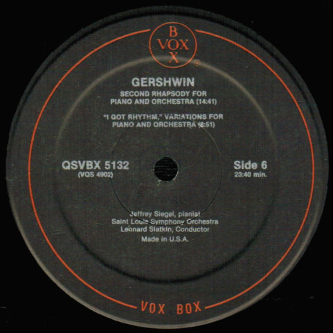 George Gershwin, Saint Louis Symphony Orchestra, Leonard Slatkin, Jeffrey Siegel - All The Works For Orchestra & For Piano & Orchestra (1974) [3LP] BOXSET