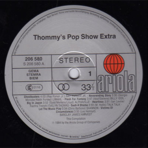 Various - Thommy's Pop-Show Extra (1984) [1LP]