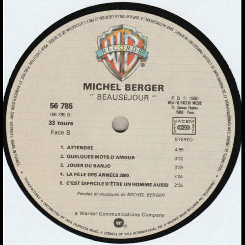Michel Berger - Beauséjour (1980) [1LP]