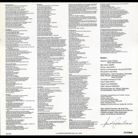 Rainhard Fendrich - Ich Wollte Nie Einer Von Denen Sein (1980) [1LP]