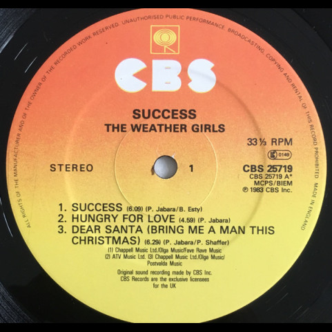 Weather Girls, The - Success (1983) [1LP]