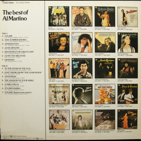 Al Martino - The Best Of Al Martino (1980) [1LP]