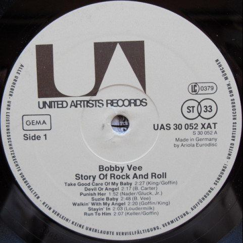 Bobby Vee - The Story Of Rock And Roll [1LP]