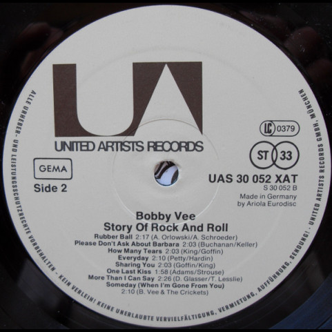 Bobby Vee - The Story Of Rock And Roll [1LP]