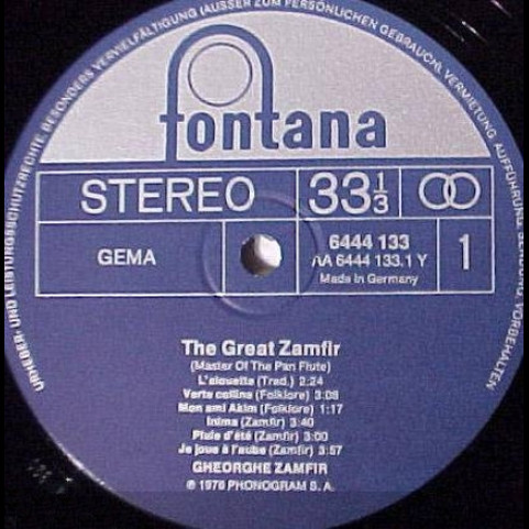 Gheorghe Zamfir - The Great Zamfir - Master Of The Pan-Flute (1976) [1LP]
