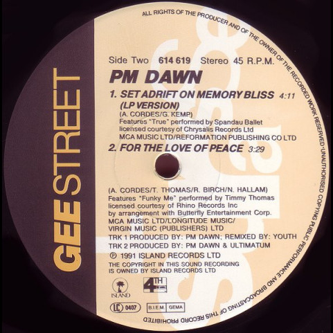 P.M. Dawn - Set Adrift On Memory Bliss (1991) [12"]
