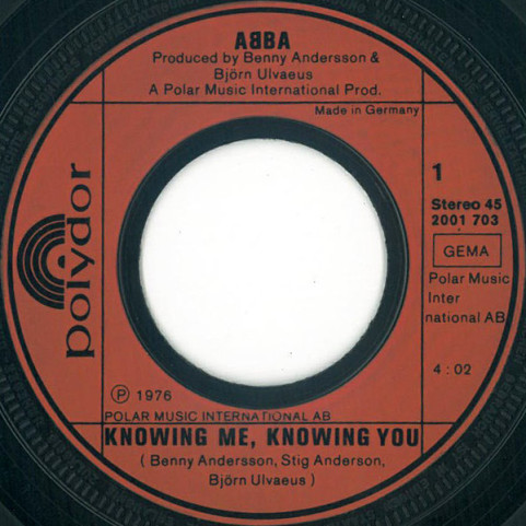 ABBA - Knowing Me, Knowing You (1977) [7"]