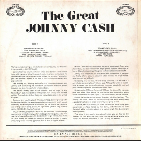 Johnny Cash - The Great Johnny Cash (1970) [1LP]