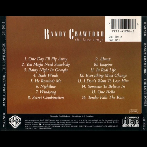 Randy Crawford - The Love Songs (1987) [1CD]