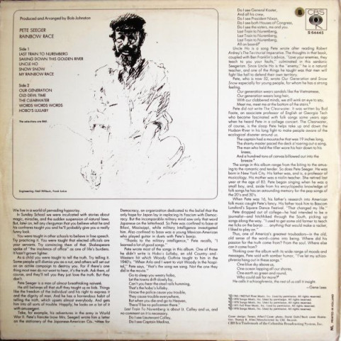 Pete Seeger - Rainbow Race (1971) [1LP]