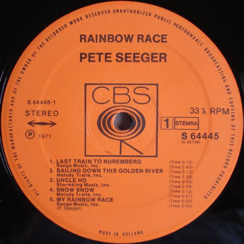 Pete Seeger - Rainbow Race (1971) [1LP]
