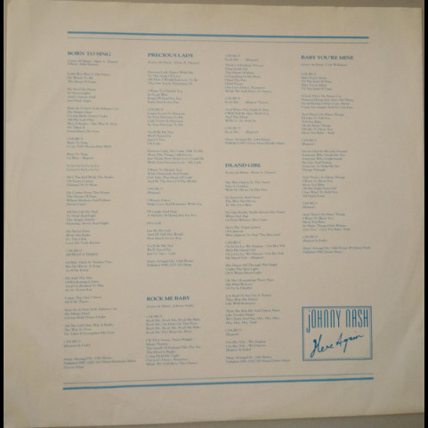 Johnny Nash - Here Again (1986) [1LP]