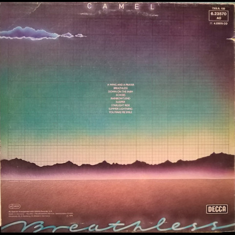 Camel - Breathless (1978) [1LP]