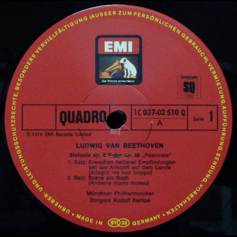 Ludwig van Beethoven, Rudolf Kempe, Münchner Philharmoniker - Sinfonie Nr.6 Pastorale (1974) [1LP]