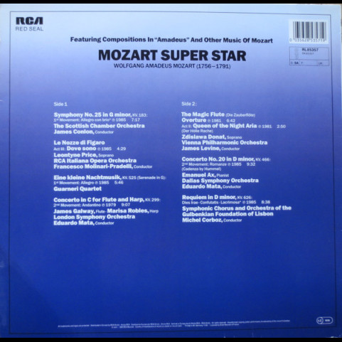 Wolfgang Amadeus Mozart - Mozart Superstar - Mozart At The Movies (1985) [1LP]