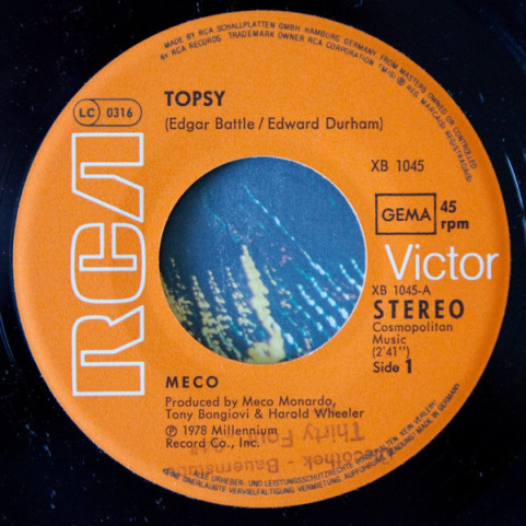 Meco Monardo - Topsy / Lady Marion (1978) [7"]