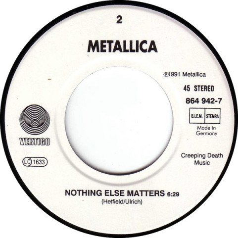 Metallica - Sad But True (1993) [7"]