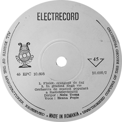 Ileana Pește - Arțăraș Cu Frunza-n Vînt (1980) [7"]