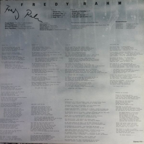 Fredy Rahm - Fredy Rahm (1985) [1LP]